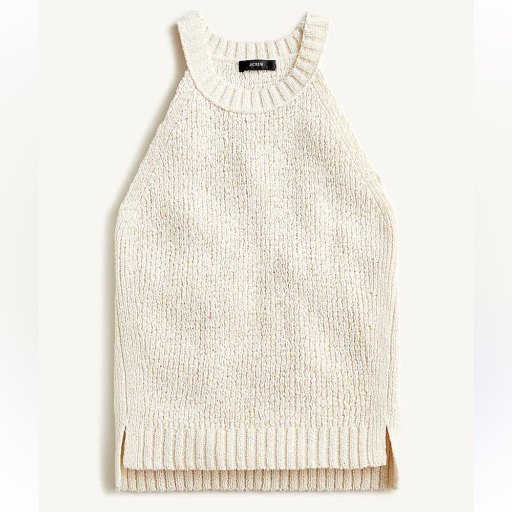 J. Crew Cream Knit Halter Sweater small ivory